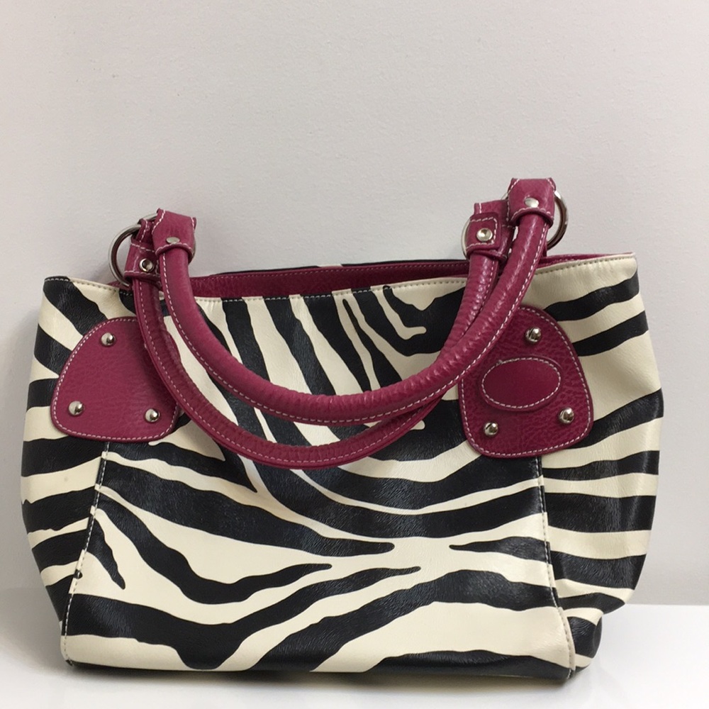 Zebra print shoulder bag